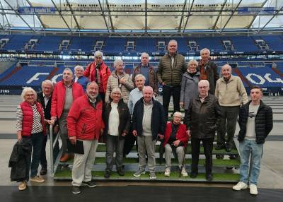 24.10.2023 Besuch der Veltins-Arena auf Schalke und danach Currywurstbuffet.