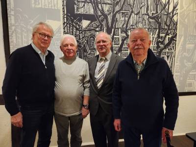 Organisatoren und Referenten beim Grnkohlessen am 23.01.